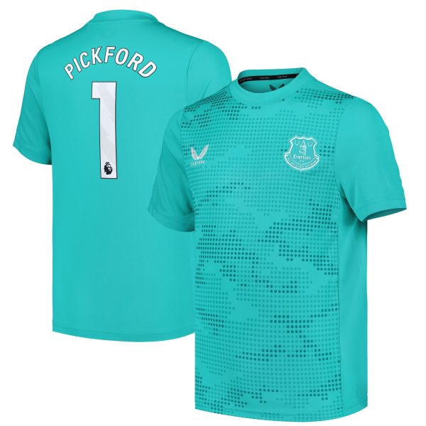 everton castore away goalkeeper shirt 2024-25 – kids with pickford 1 printing Collection | Everton FC Jerseys & Footwear