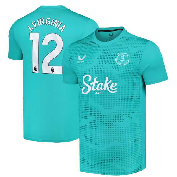 everton castore away goalkeeper shirt 2024-25 with j.virginia 12 printing Collection | Everton FC Jerseys & Footwear