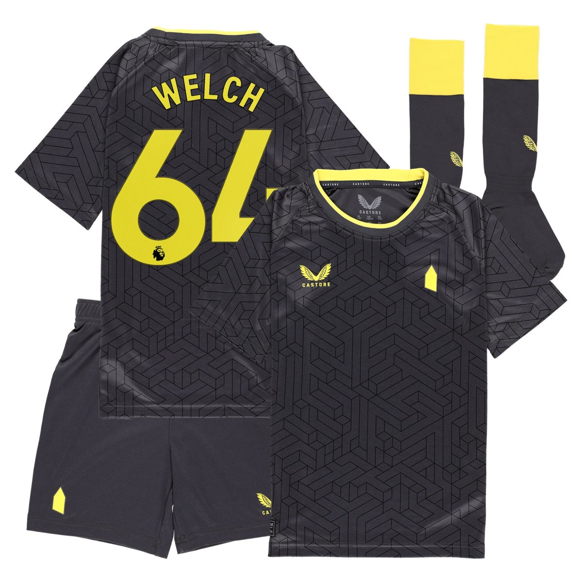 everton castore away infant kit 2024-25 with welch 64 printing Collection | Everton FC Jerseys & Footwear