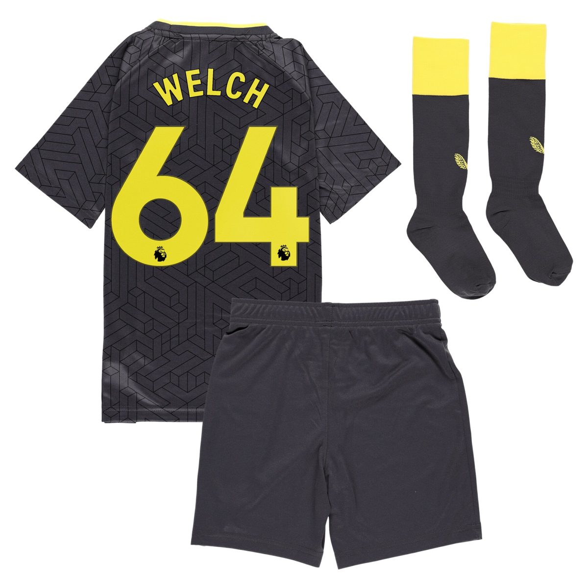 everton castore away infant kit 2024-25 with welch 64 printing Collection | Everton FC Jerseys & Footwear