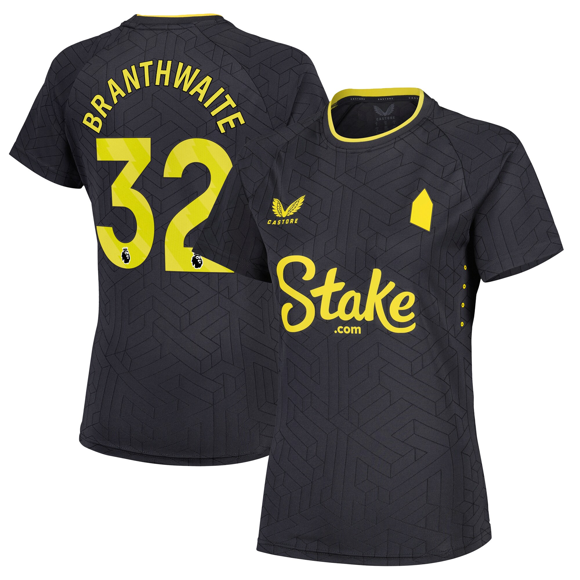 everton castore away pro shirt 2024-25 – womens with branthwaite 32 printing Collection | Everton FC Jerseys & Footwear