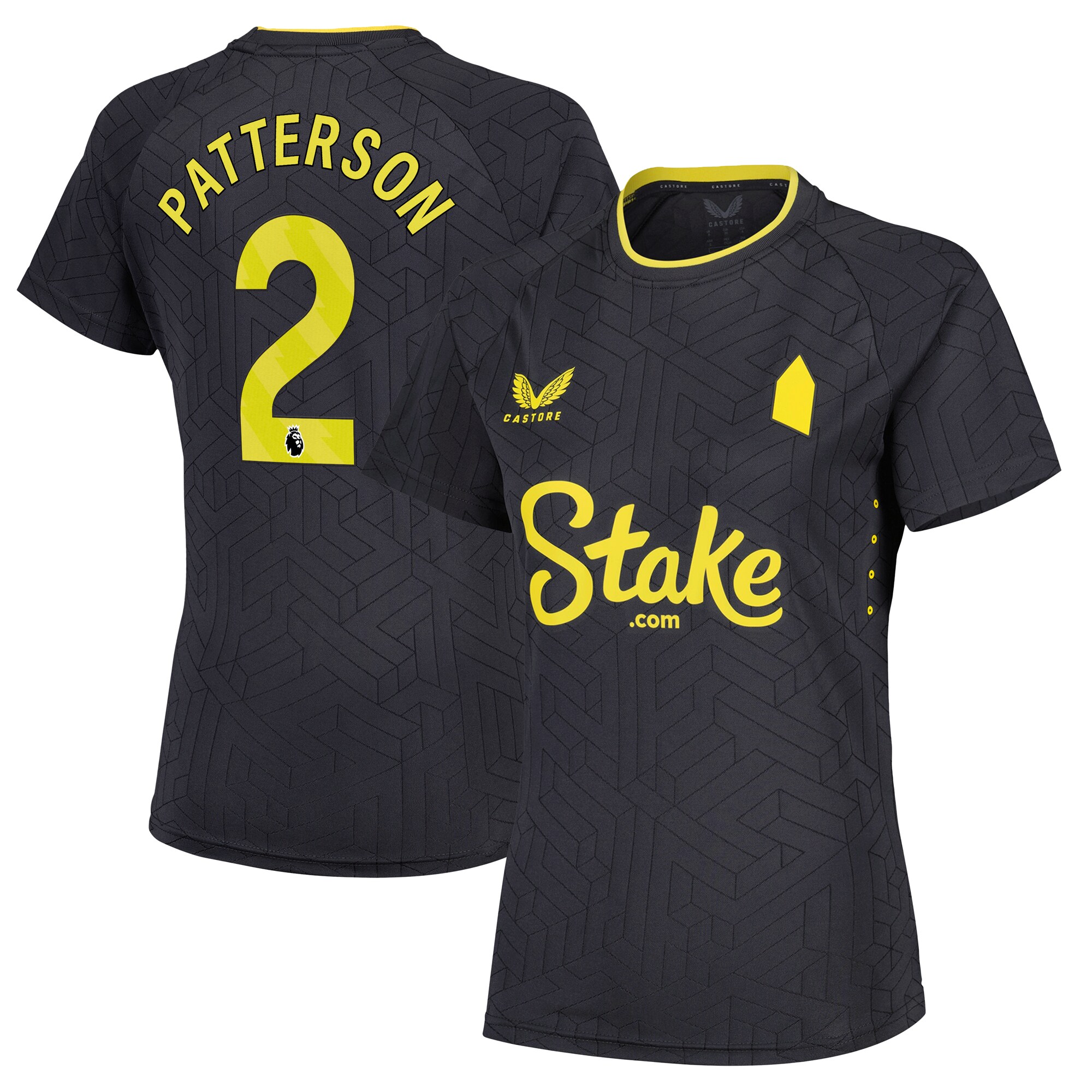 everton castore away pro shirt 2024-25 – womens with patterson 2 printing Collection | Everton FC Jerseys & Footwear