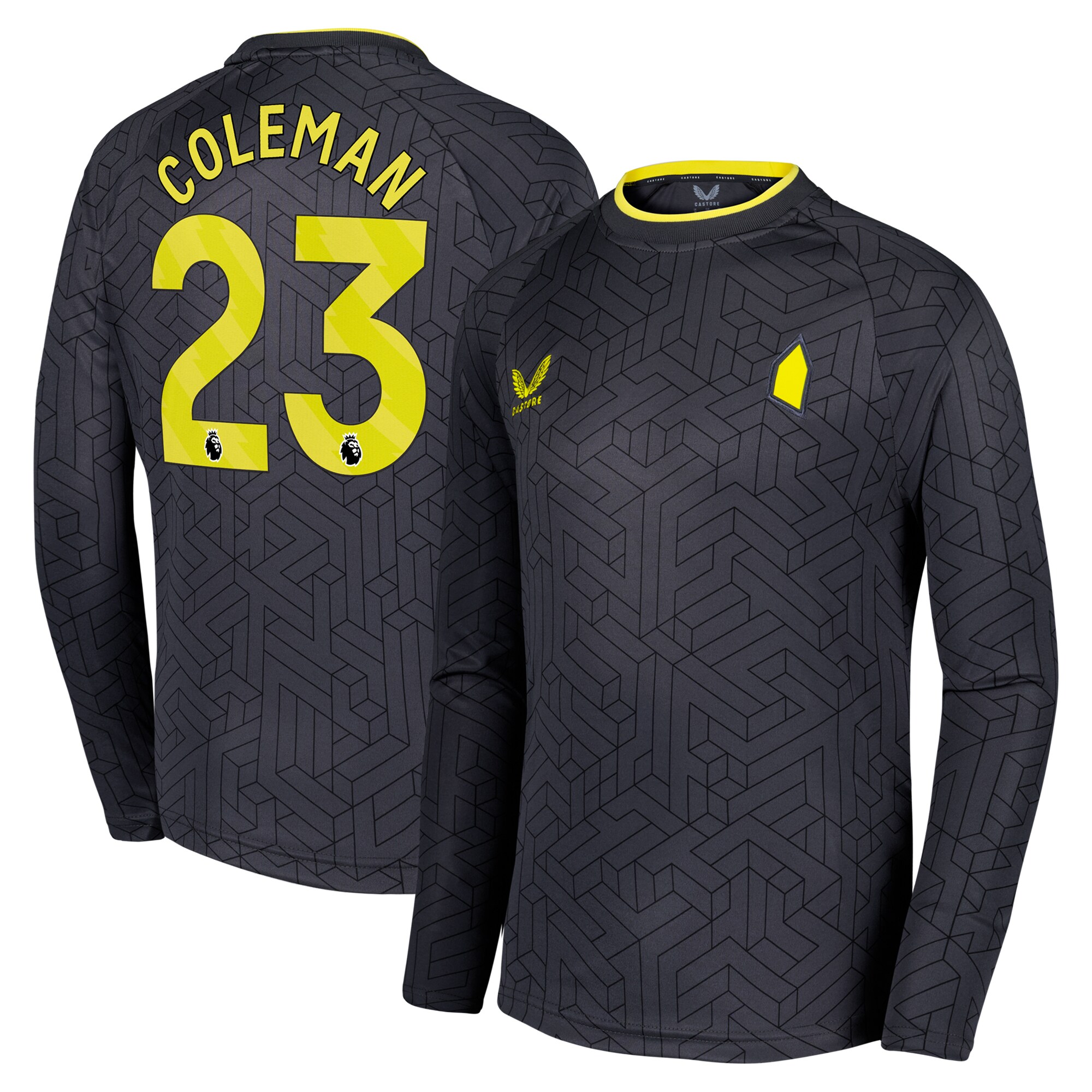 everton castore away shirt 2024-25 – kids – long sleeve with coleman 23 printing Collection | Everton FC Jerseys & Footwear