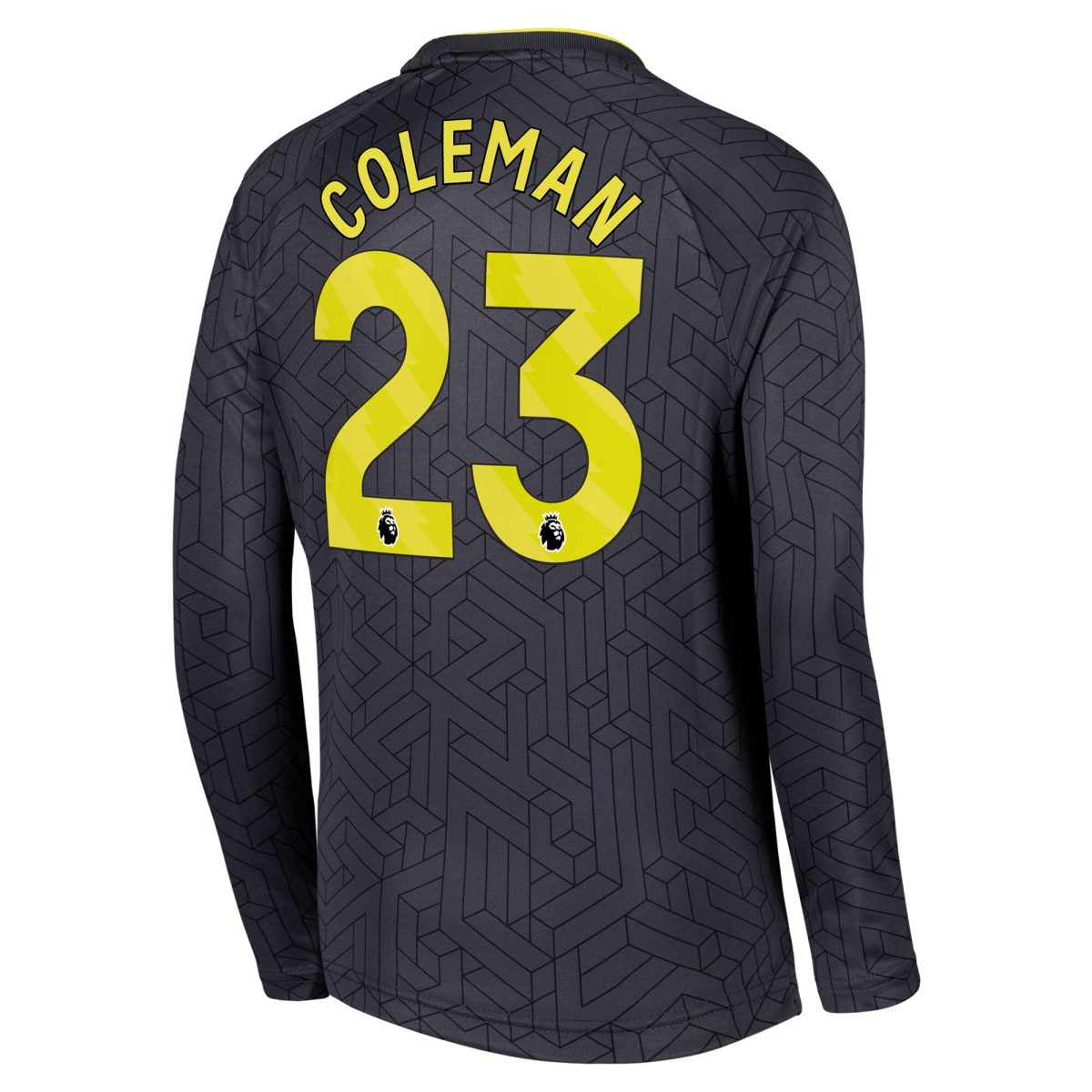 everton castore away shirt 2024-25 – kids – long sleeve with coleman 23 printing Collection | Everton FC Jerseys & Footwear