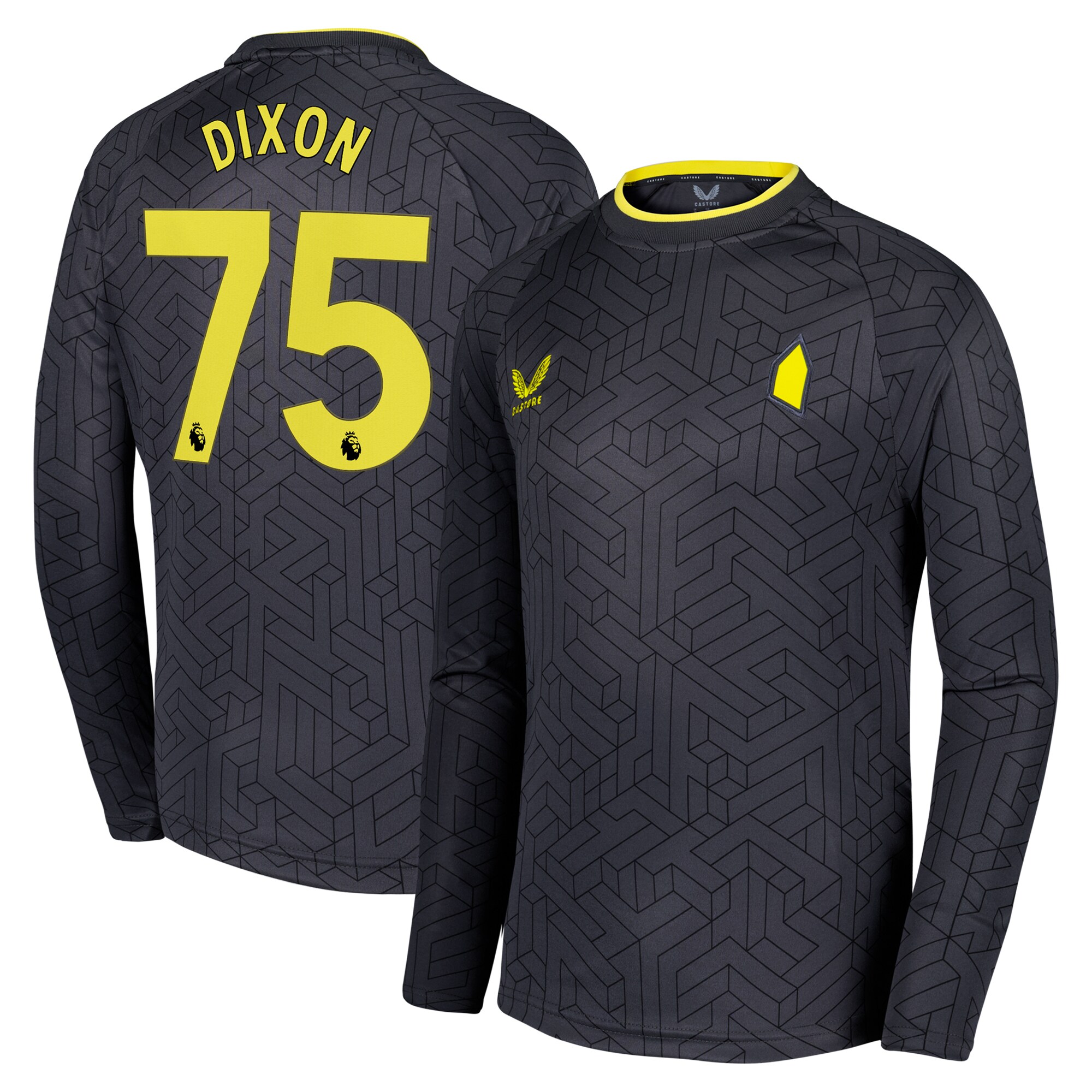 everton castore away shirt 2024-25 – kids – long sleeve with dixon 75 printing Collection | Everton FC Jerseys & Footwear