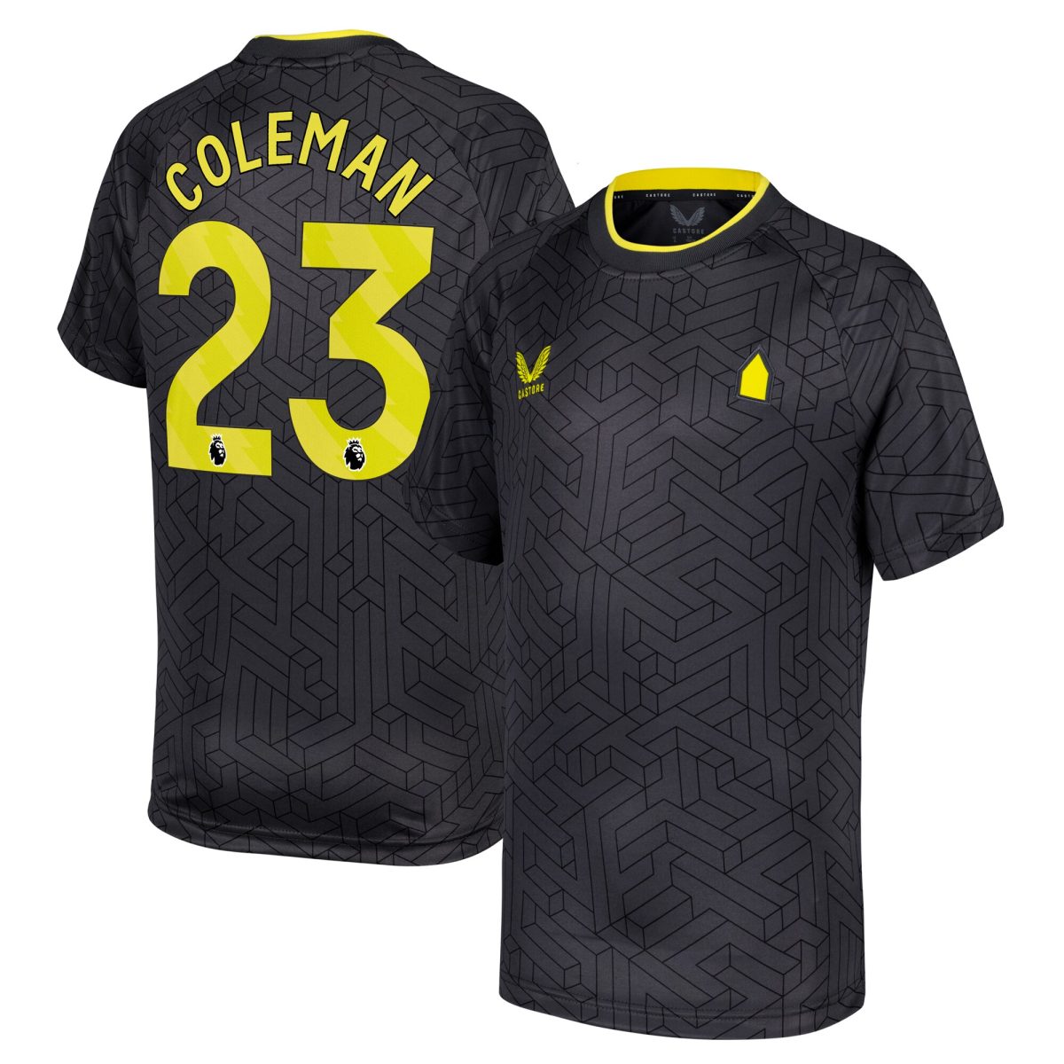 everton castore away shirt 2024-25 – kids with coleman 23 printing Collection | Everton FC Jerseys & Footwear