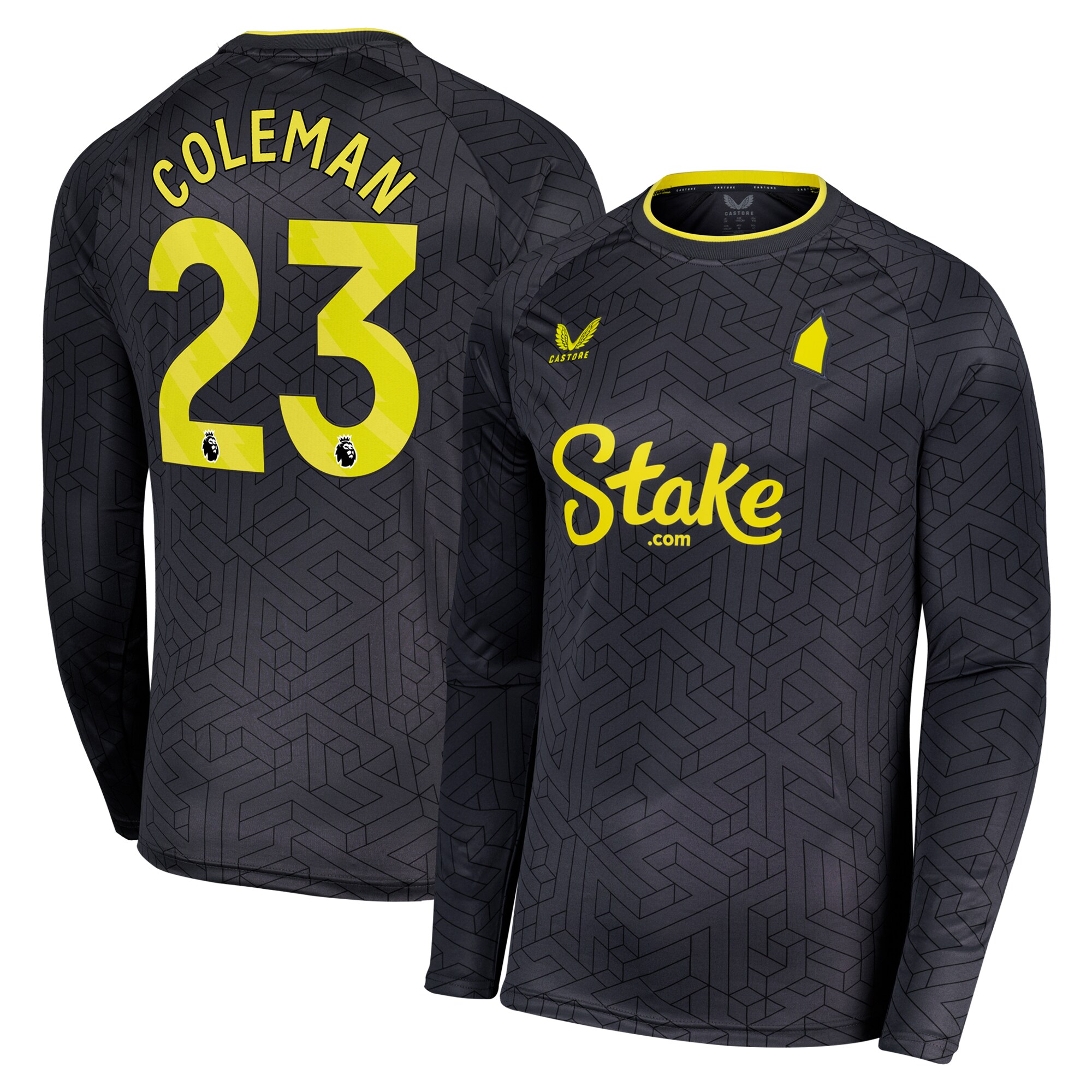 everton castore away shirt 2024-25 – long sleeve with coleman 23 printing Collection | Everton FC Jerseys & Footwear