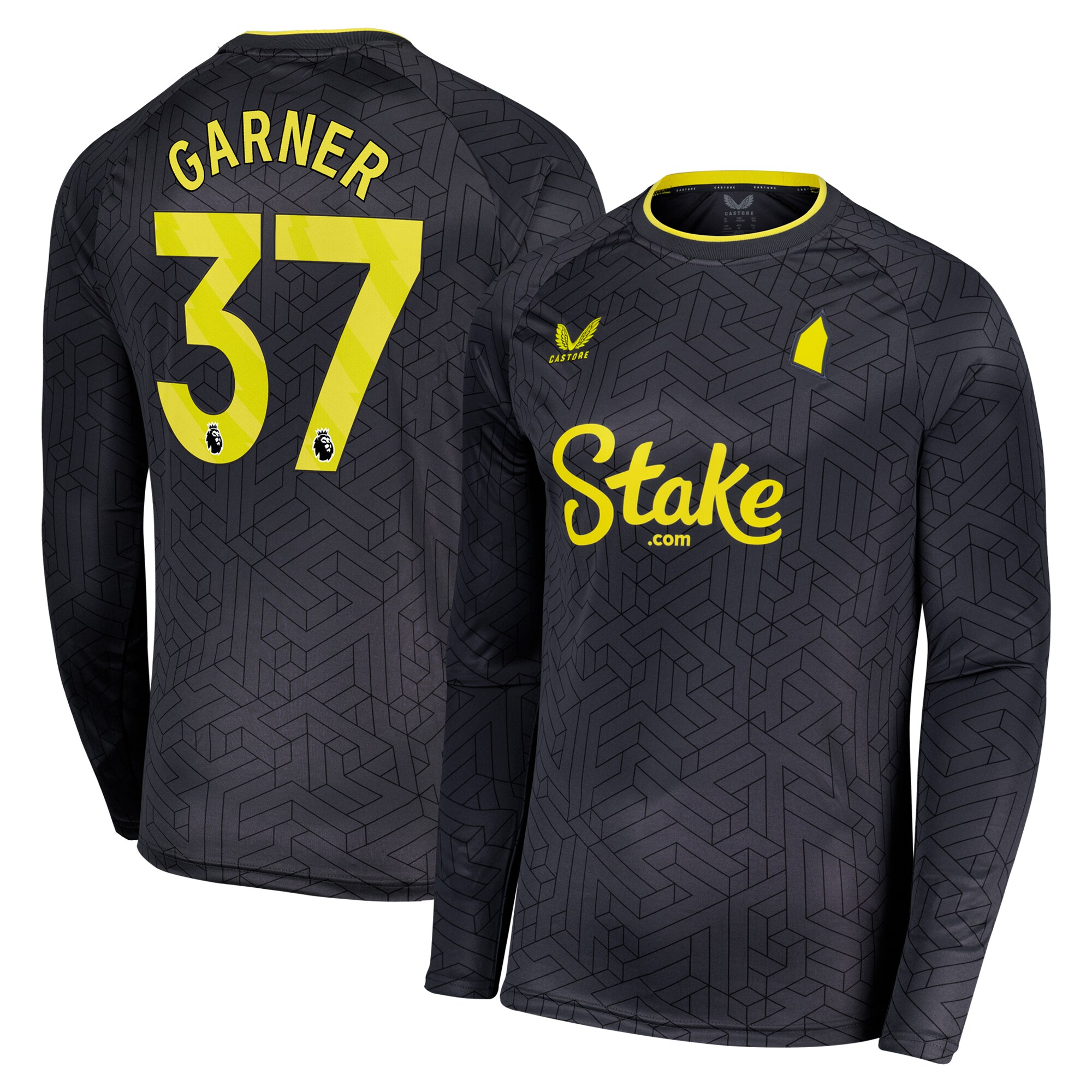 everton castore away shirt 2024-25 – long sleeve with garner 37 printing Collection | Everton FC Jerseys & Footwear