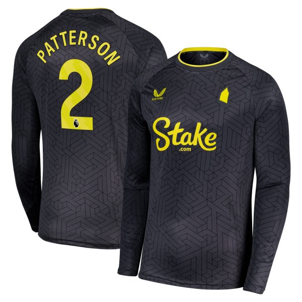 everton castore away shirt 2024-25 – long sleeve with patterson 2 printing Collection | Everton FC Jerseys & Footwear