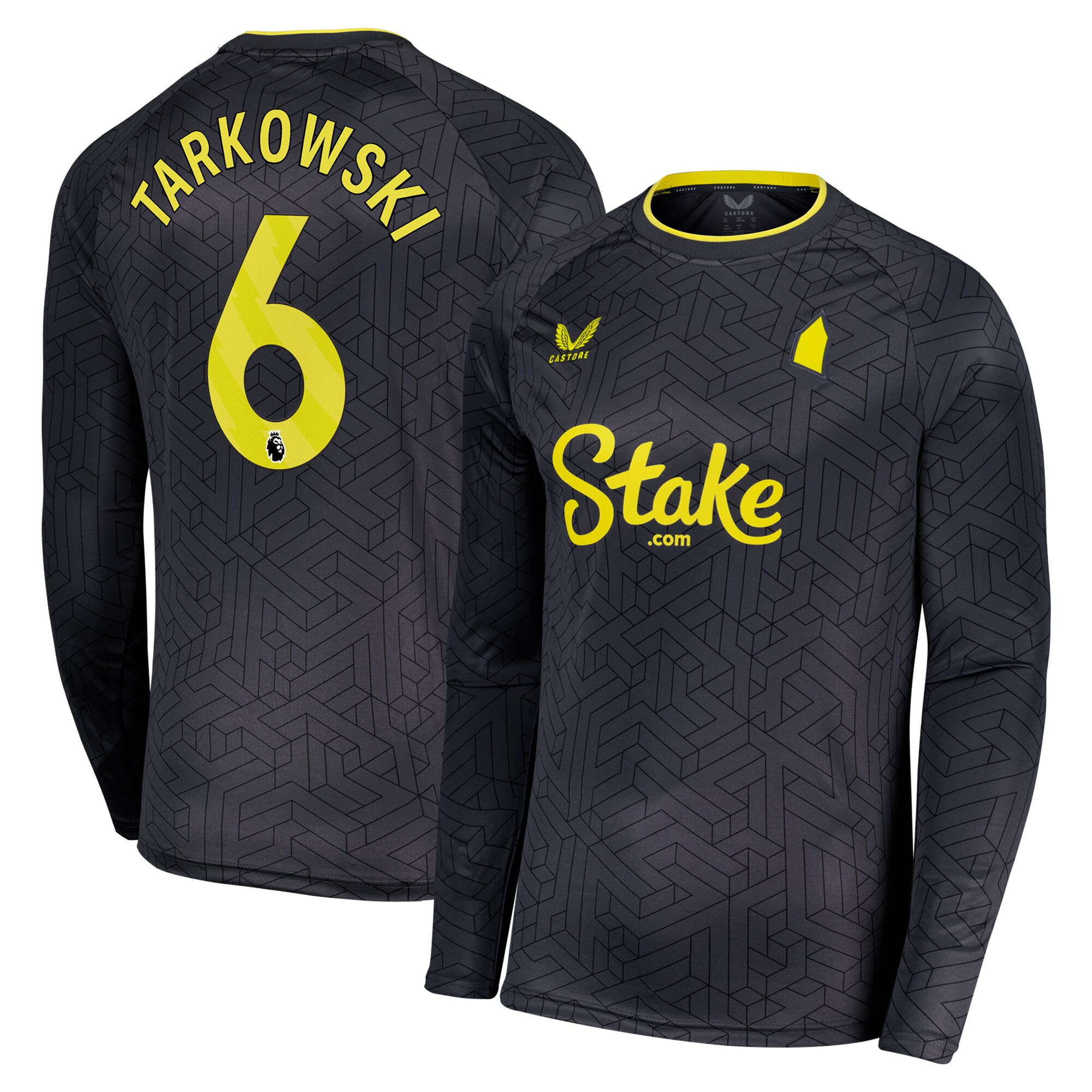 everton castore away shirt 2024-25 – long sleeve with tarkowski 6 printing Collection | Everton FC Jerseys & Footwear