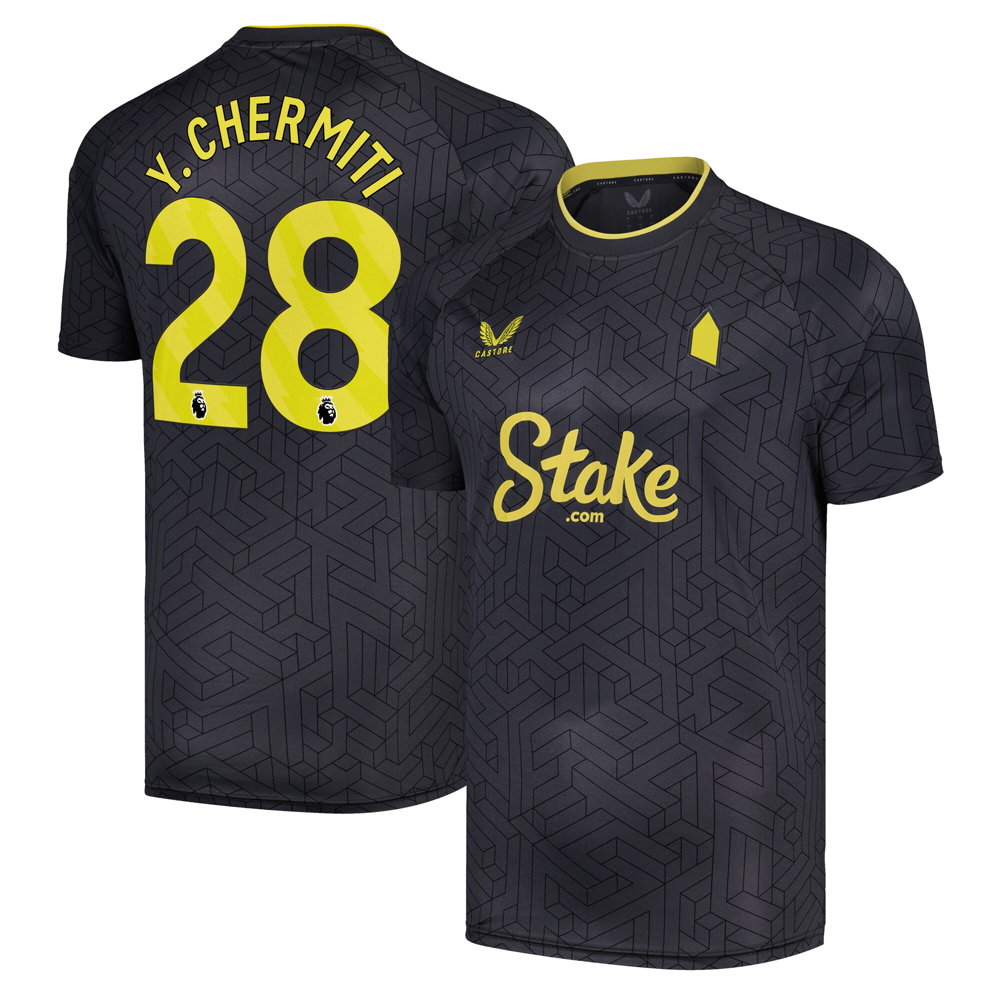 everton castore away shirt 2024-25 with y. chermiti 28 printing Collection | Everton FC Jerseys & Footwear