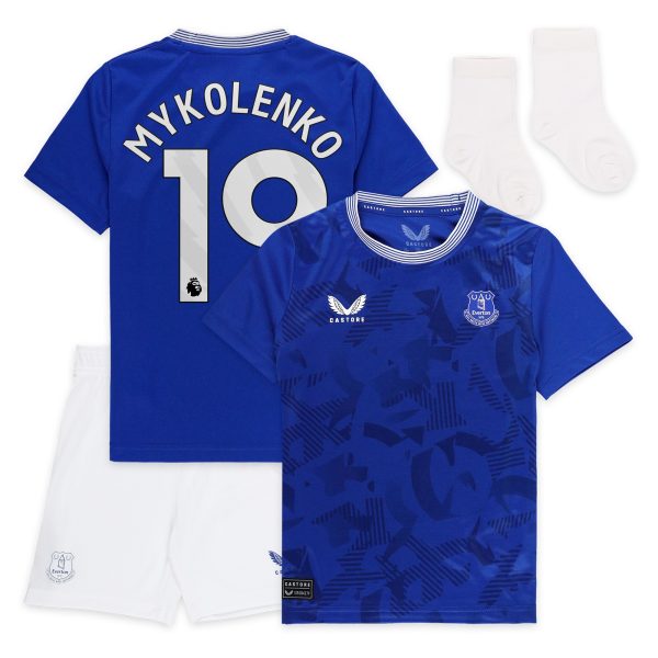 everton castore home baby kit 2024-25 with mykolenko 19 printing Collection | Everton FC Jerseys & Footwear