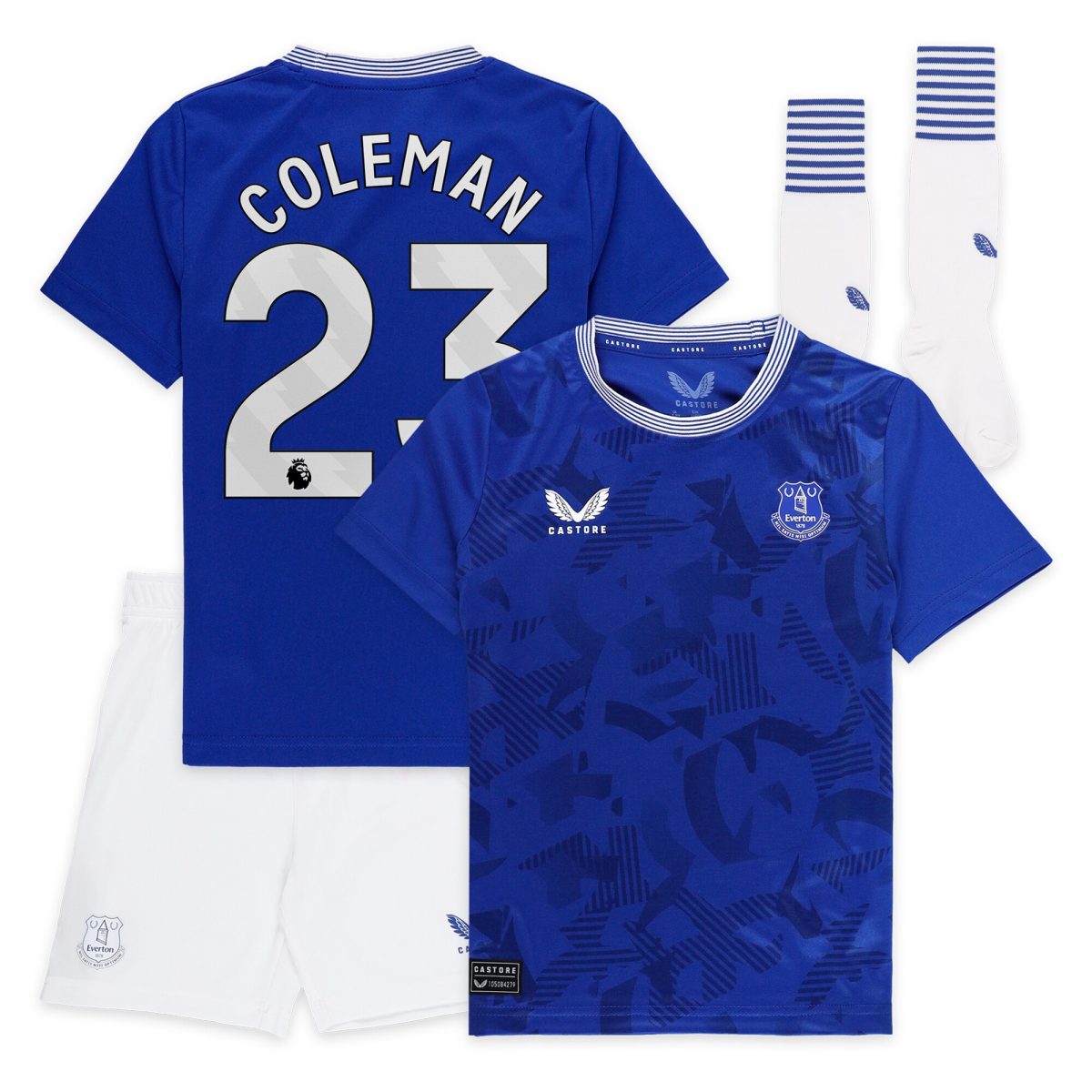 everton castore home infant kit 2024-25 with coleman 23 printing Collection | Everton FC Jerseys & Footwear