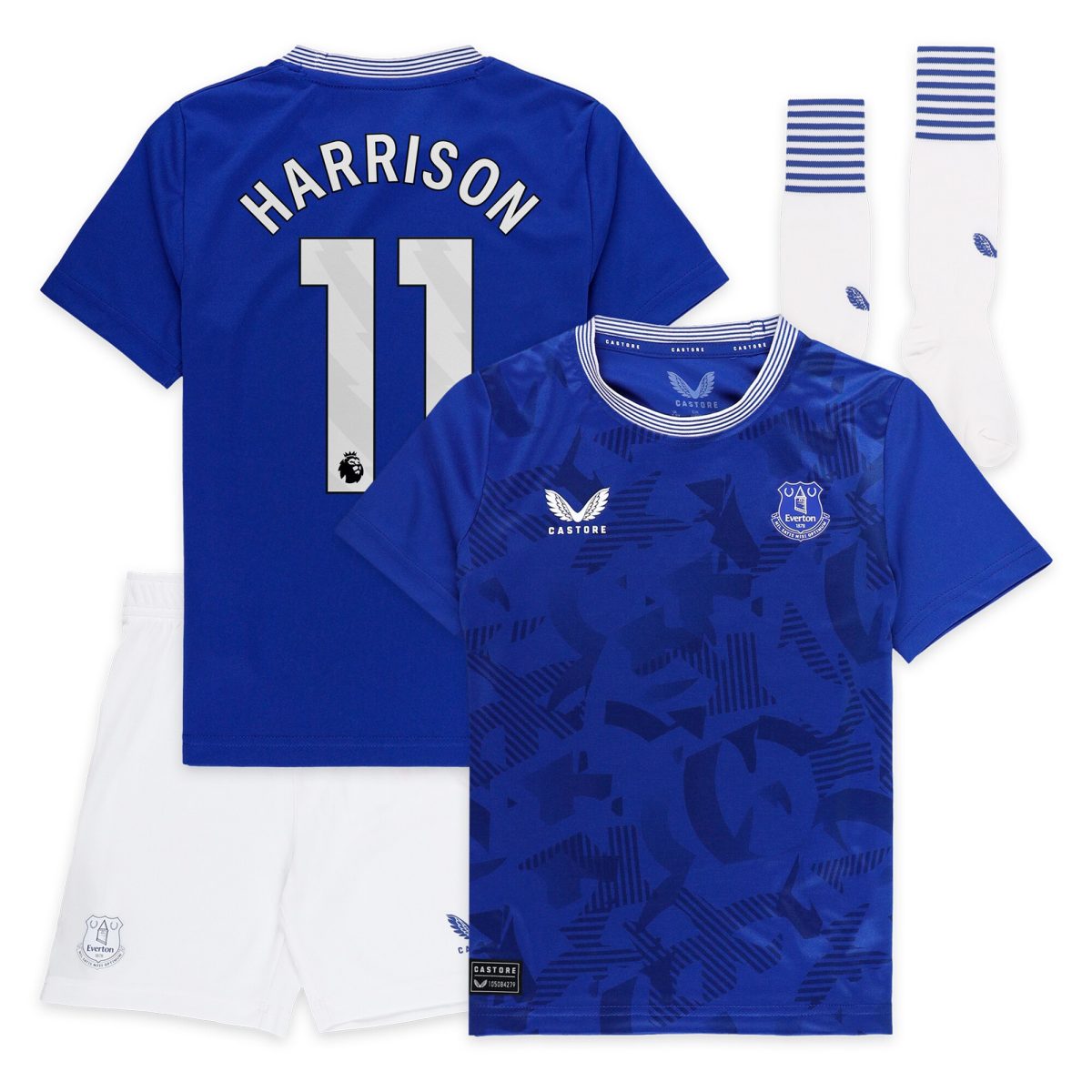 everton castore home infant kit 2024-25 with harrison 11 printing Collection | Everton FC Jerseys & Footwear