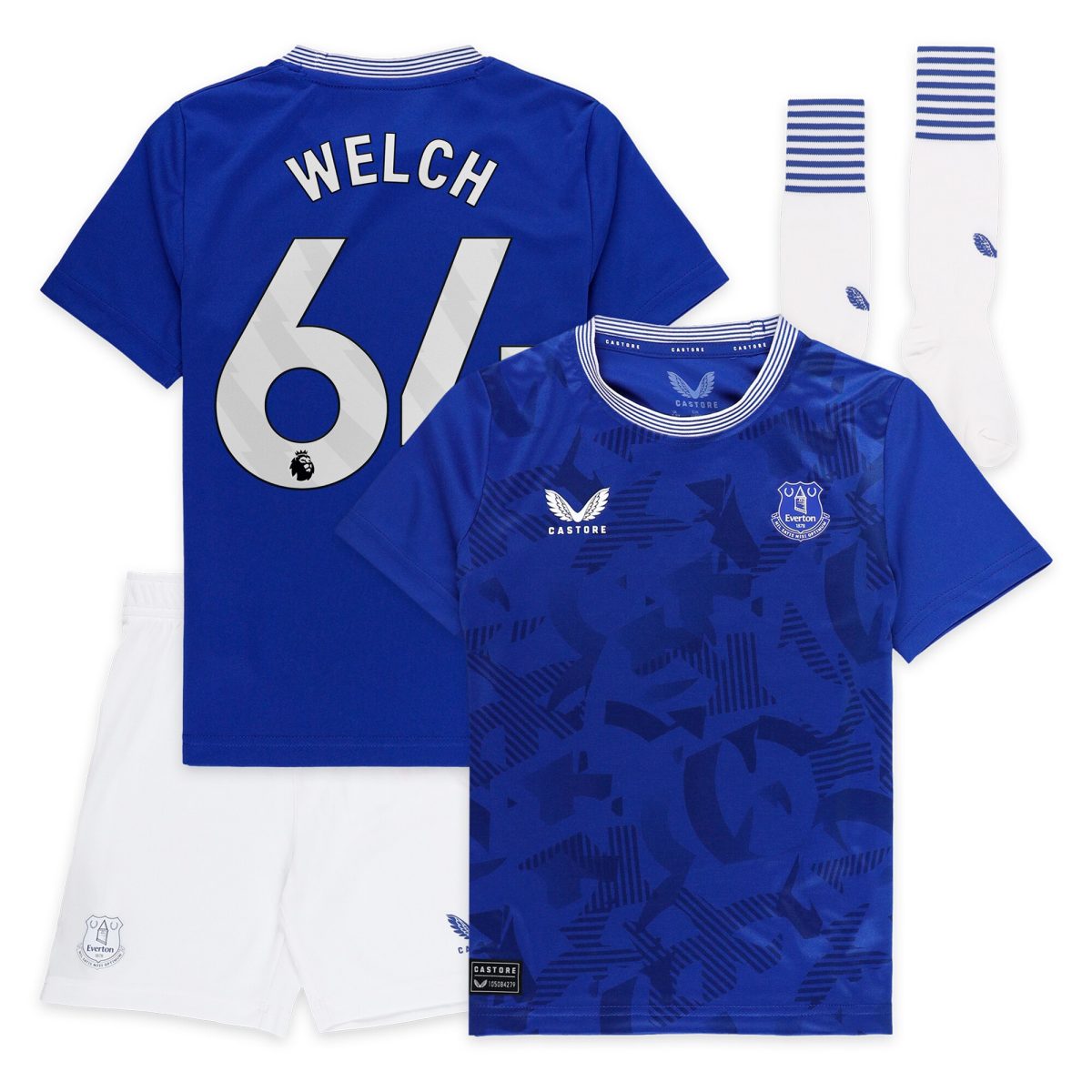 everton castore home infant kit 2024-25 with welch 64 printing Collection | Everton FC Jerseys & Footwear