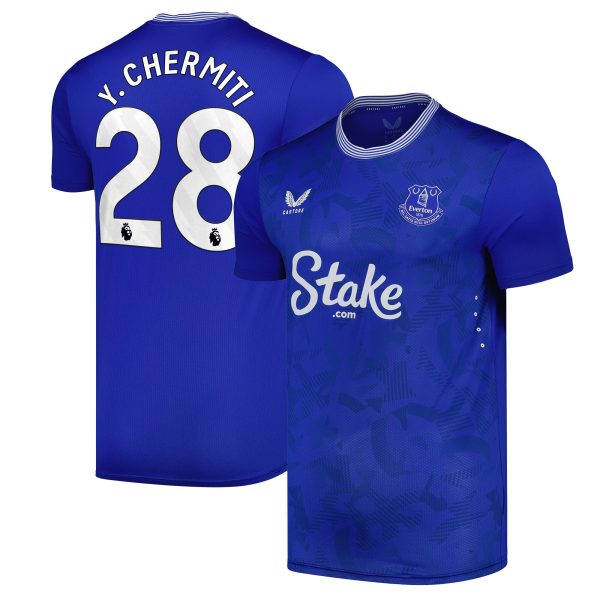 everton castore home pro shirt 2024-25 with y. chermiti 28 printing Collection | Everton FC Jerseys & Footwear