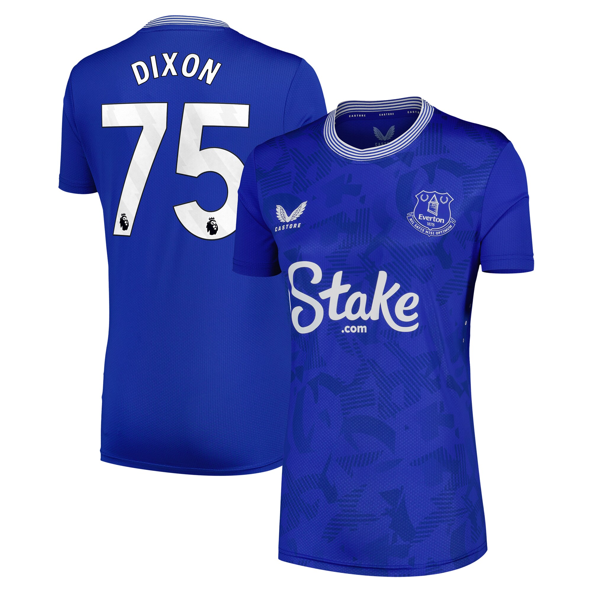 everton castore home pro shirt 2024-25 – womens with dixon 75 printing Collection | Everton FC Jerseys & Footwear