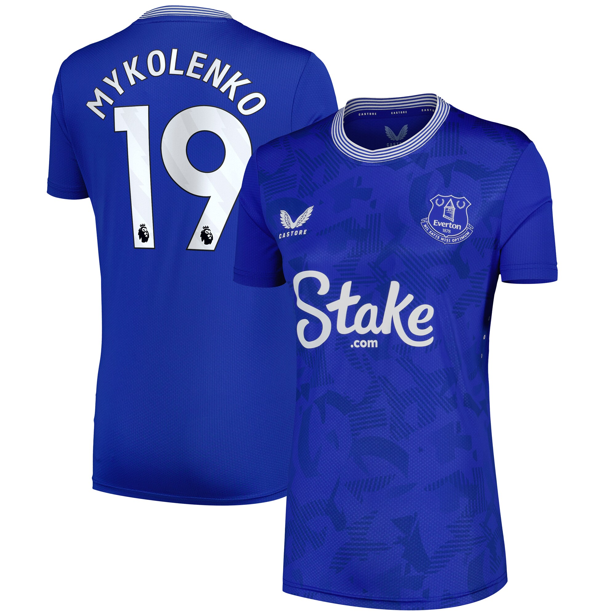 everton castore home pro shirt 2024-25 – womens with mykolenko 19 printing Collection | Everton FC Jerseys & Footwear