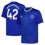 everton castore home replica shirt 2024-25 – kids with iroegbunam 42 printing Collection | Everton FC Jerseys & Footwear