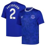 everton castore home replica shirt 2024-25 – kids with patterson 2 printing Collection | Everton FC Jerseys & Footwear