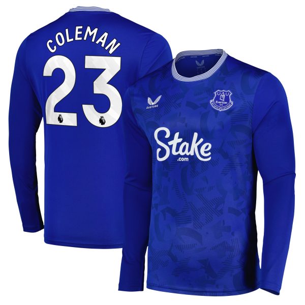 everton castore home replica shirt 2024-25 – long sleeve with coleman 23 printing Collection | Everton FC Jerseys & Footwear