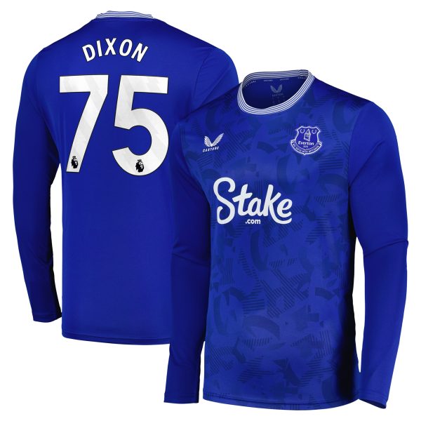 everton castore home replica shirt 2024-25 – long sleeve with dixon 75 printing Collection | Everton FC Jerseys & Footwear