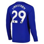 everton castore home replica shirt 2024-25 – long sleeve with lindstrøm 29 printing Collection | Everton FC Jerseys & Footwear