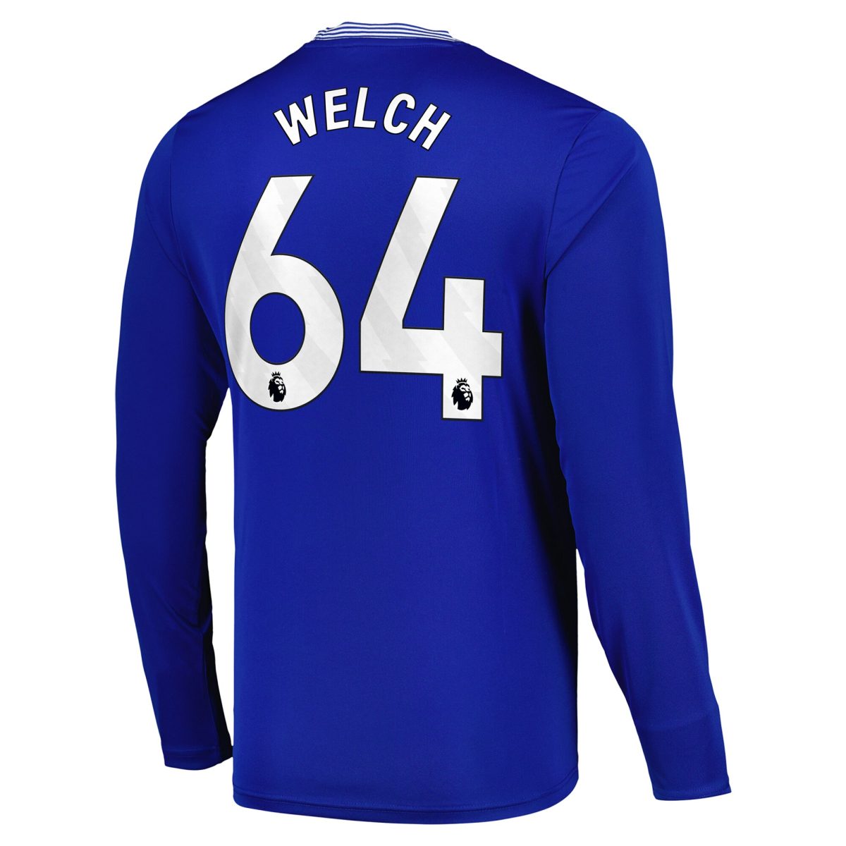 everton castore home replica shirt 2024-25 – long sleeve with welch 64 printing Collection | Everton FC Jerseys & Footwear