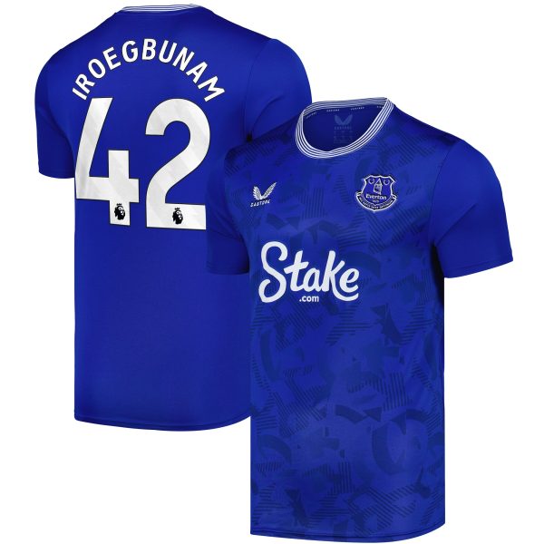 everton castore home replica shirt 2024-25 with iroegbunam 42 printing Collection | Everton FC Jerseys & Footwear