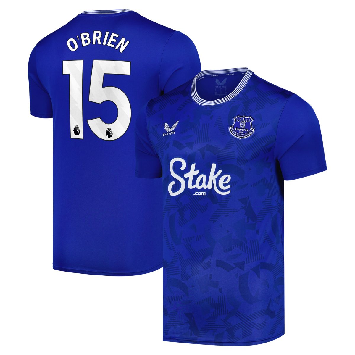 everton castore home replica shirt 2024-25 with obrien 15 printing Collection | Everton FC Jerseys & Footwear