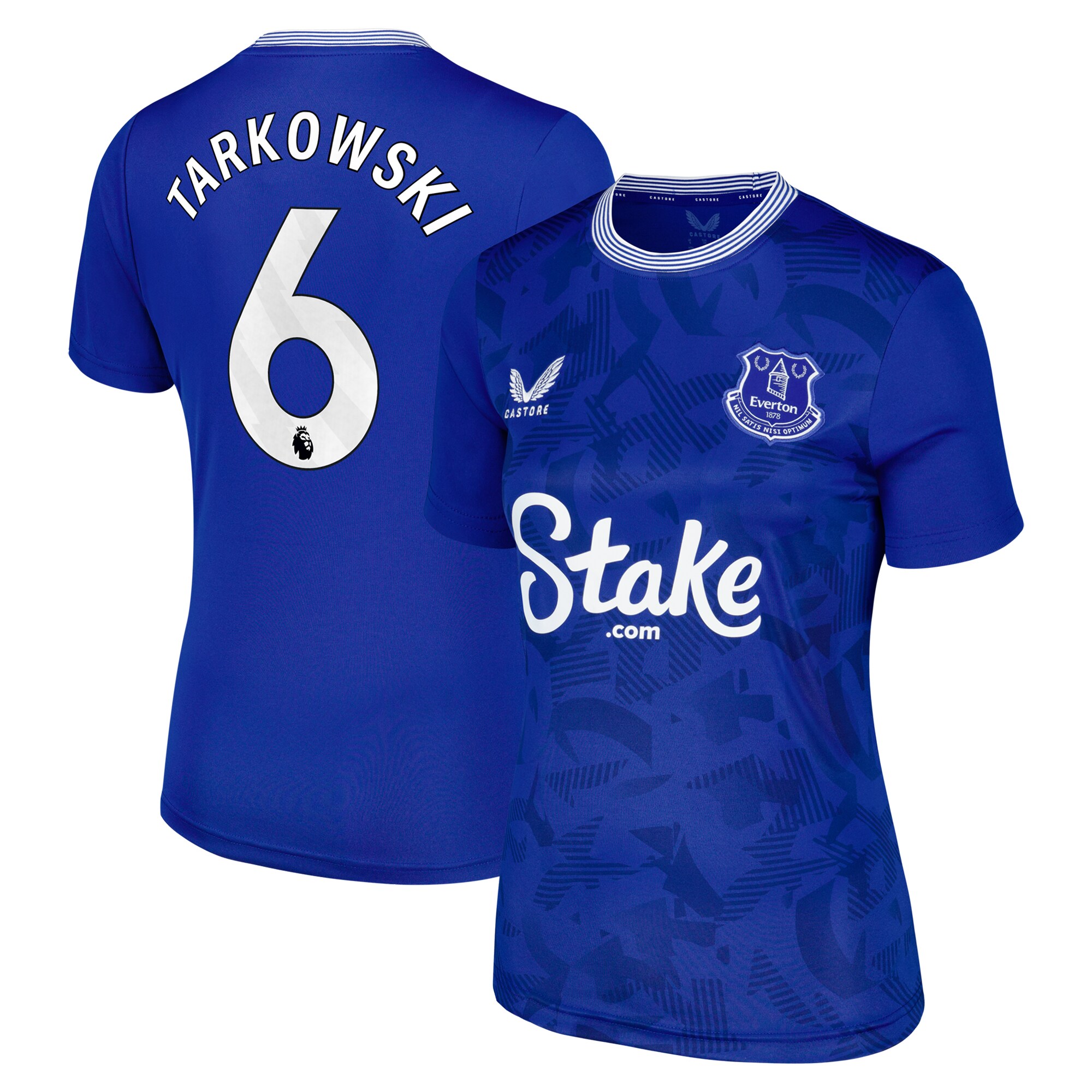 everton castore home replica shirt 2024-25 – womens with tarkowski 6 printing Collection | Everton FC Jerseys & Footwear