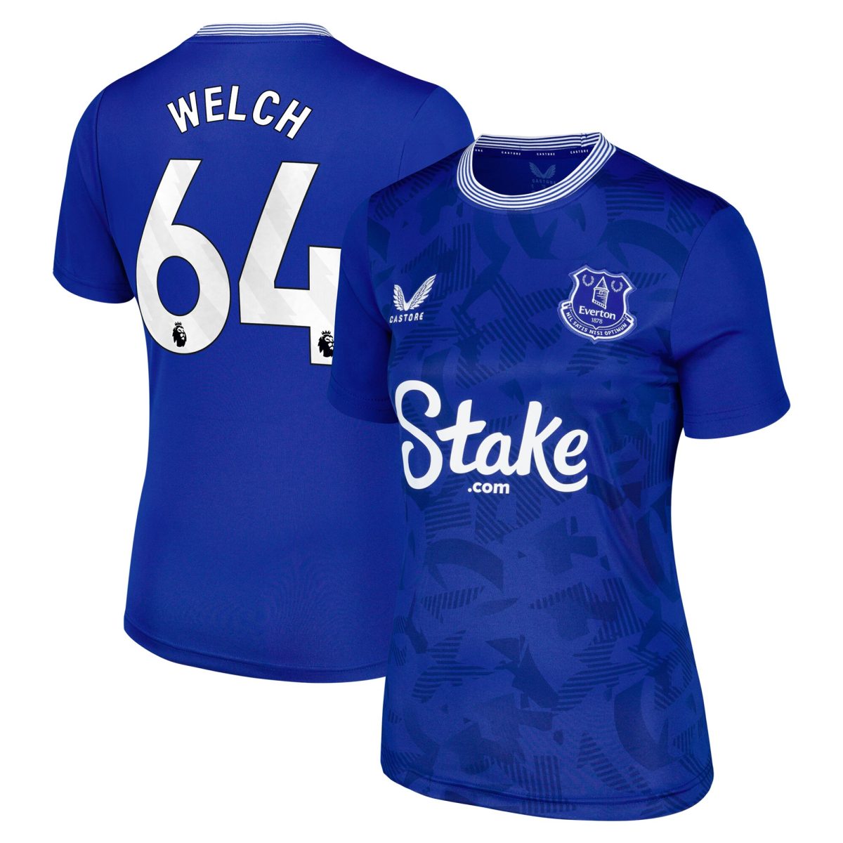 everton castore home replica shirt 2024-25 – womens with welch 64 printing Collection | Everton FC Jerseys & Footwear