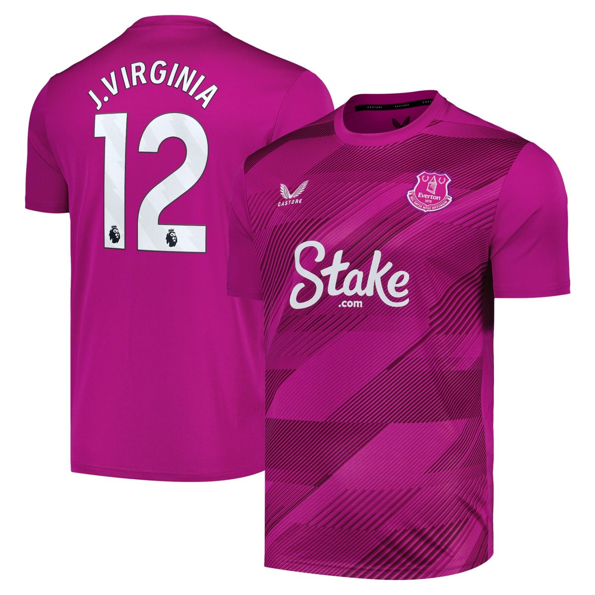 everton castore third goalkeeper shirt 2024-25 with j.virginia 12 printing Collection | Everton FC Jerseys & Footwear