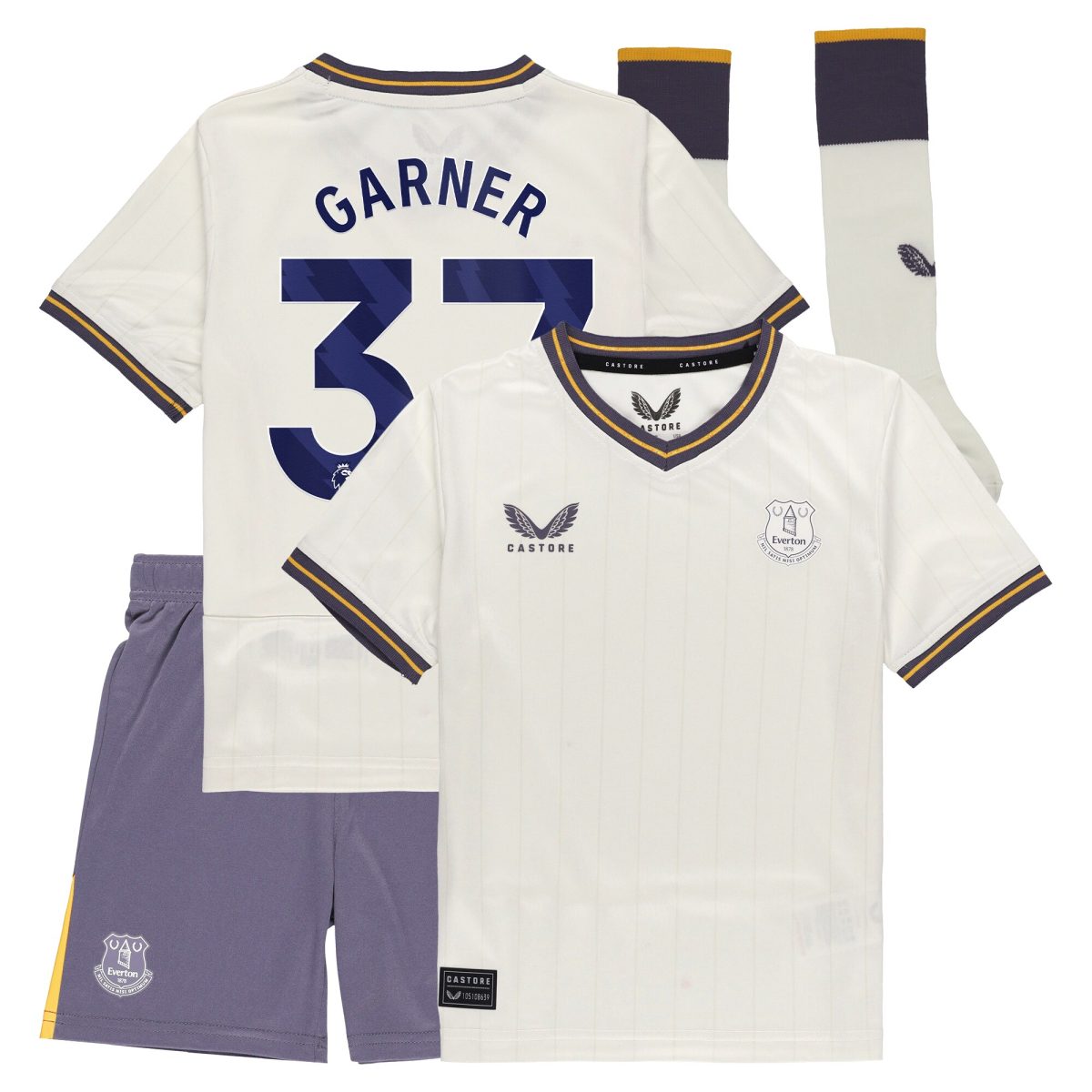 everton castore third infant kit 2024-25 with garner 37 printing Collection | Everton FC Jerseys & Footwear