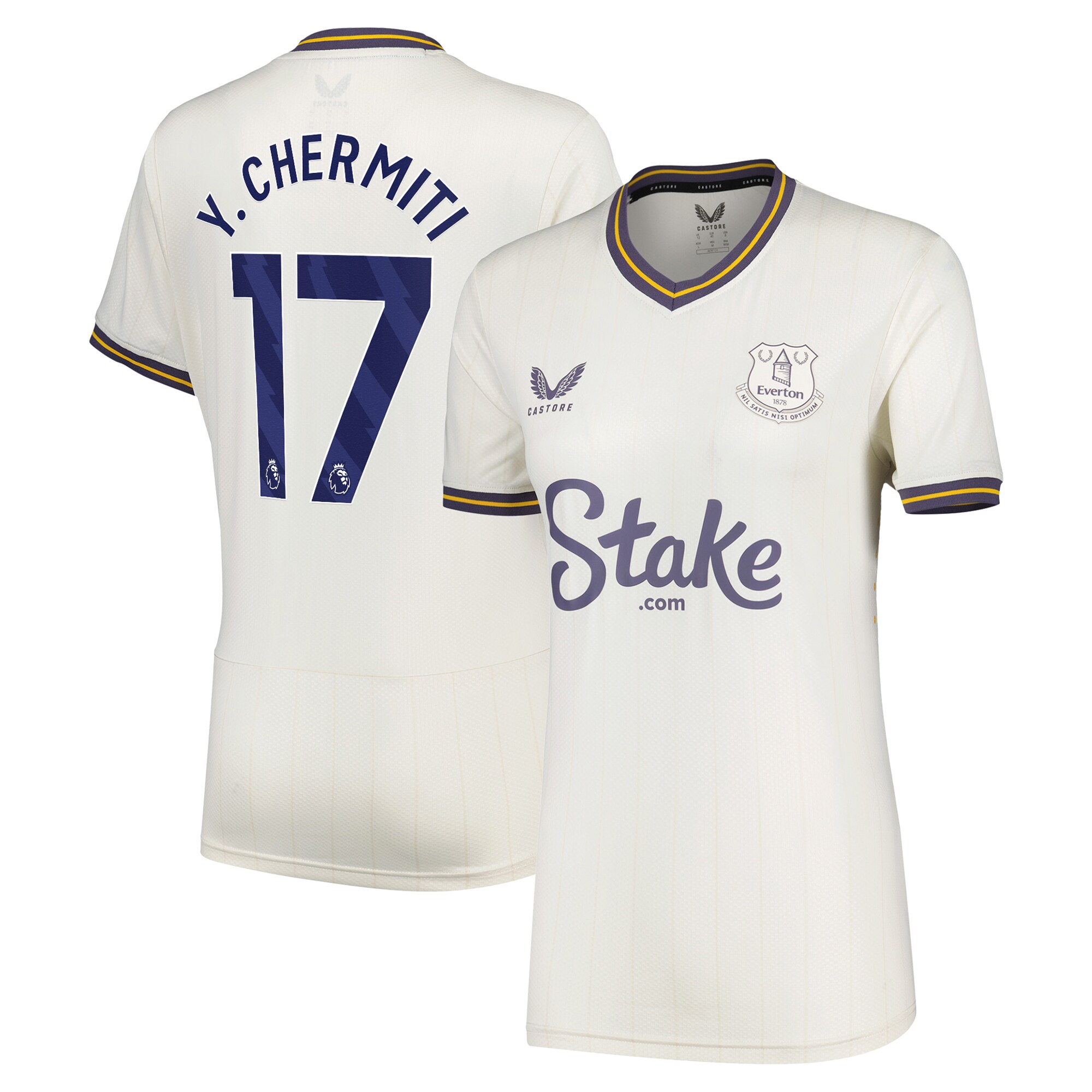 everton castore third pro shirt 2024-25 – womens with y. chermiti 17 printing Collection | Everton FC Jerseys & Footwear