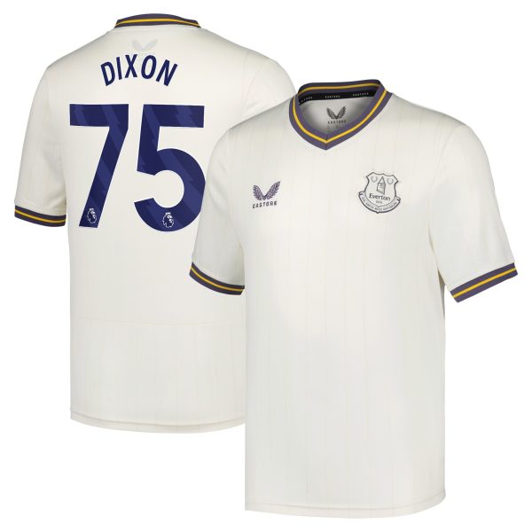 everton castore third shirt 2024-25 – kids with dixon 75 printing Collection | Everton FC Jerseys & Footwear