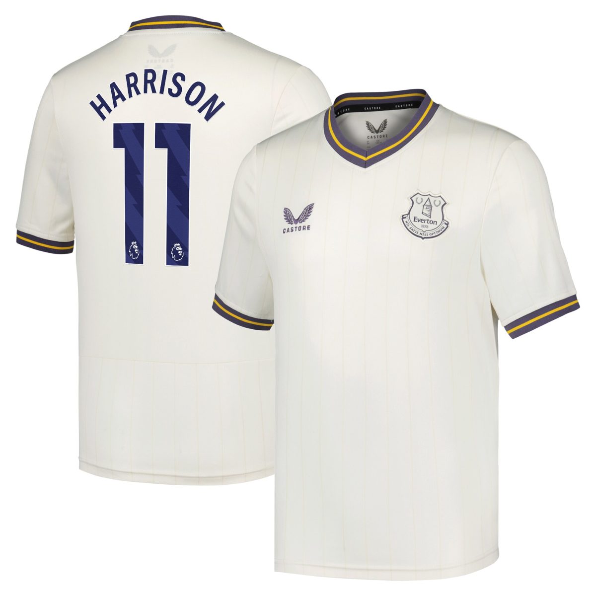 everton castore third shirt 2024-25 – kids with harrison 11 printing Collection | Everton FC Jerseys & Footwear