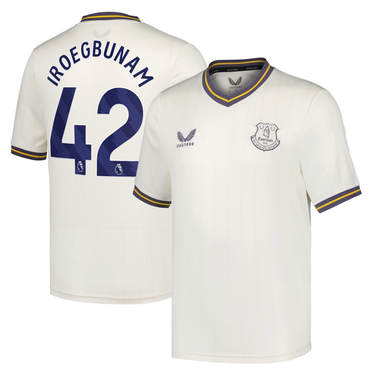 everton castore third shirt 2024-25 – kids with iroegbunam 42 printing Collection | Everton FC Jerseys & Footwear