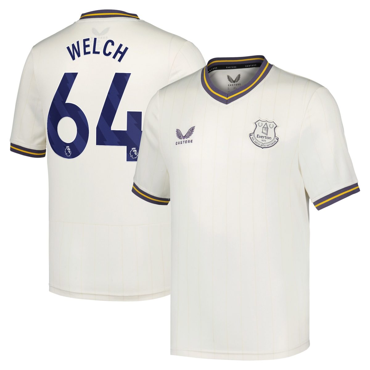 everton castore third shirt 2024-25 – kids with welch 64 printing Collection | Everton FC Jerseys & Footwear