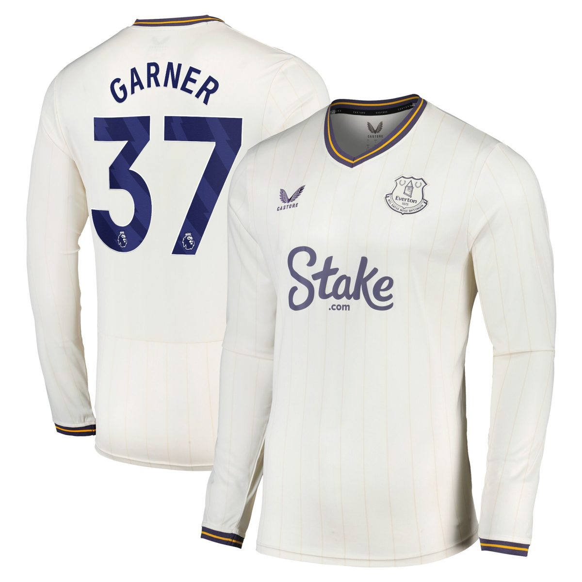 everton castore third shirt 2024-25 – long sleeve with garner 37 printing Collection | Everton FC Jerseys & Footwear