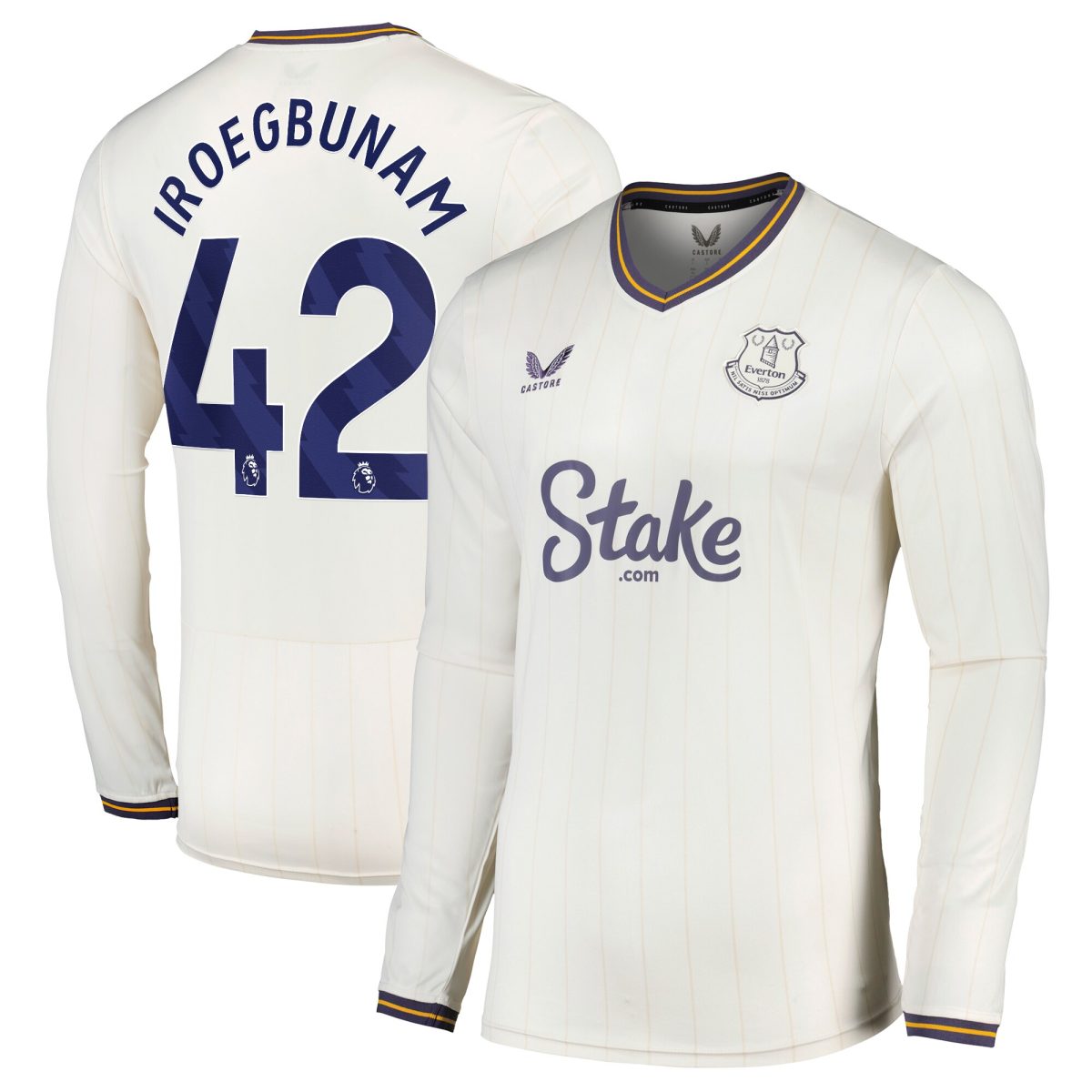 everton castore third shirt 2024-25 – long sleeve with iroegbunam 42 printing Collection | Everton FC Jerseys & Footwear