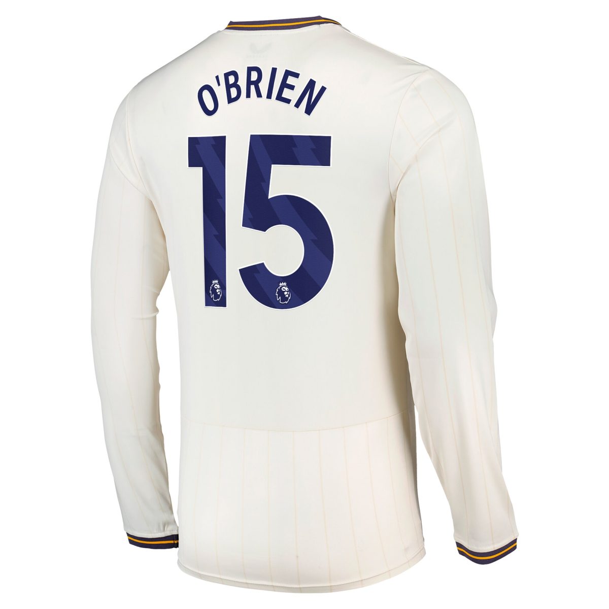 everton castore third shirt 2024-25 – long sleeve with obrien 15 printing Collection | Everton FC Jerseys & Footwear