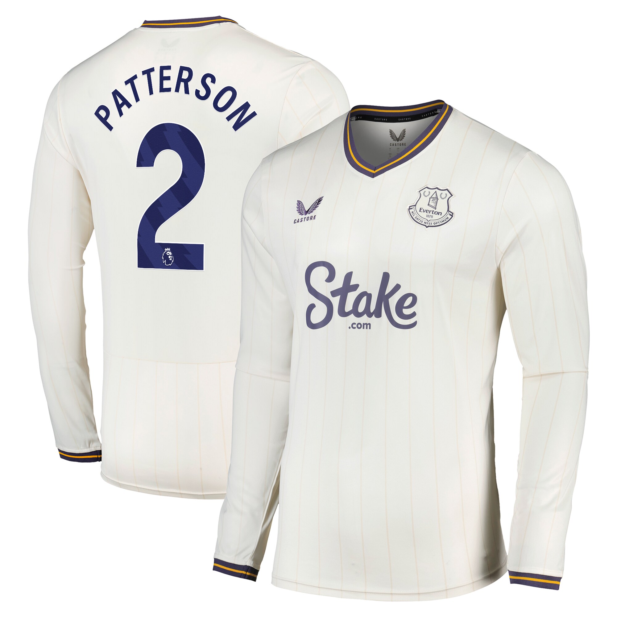 everton castore third shirt 2024-25 – long sleeve with patterson 2 printing Collection | Everton FC Jerseys & Footwear