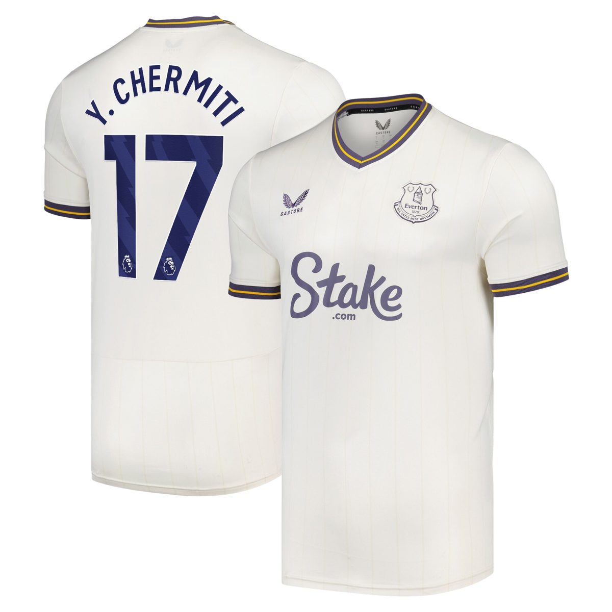 everton castore third shirt 2024-25 with y. chermiti 17 printing Collection | Everton FC Jerseys & Footwear