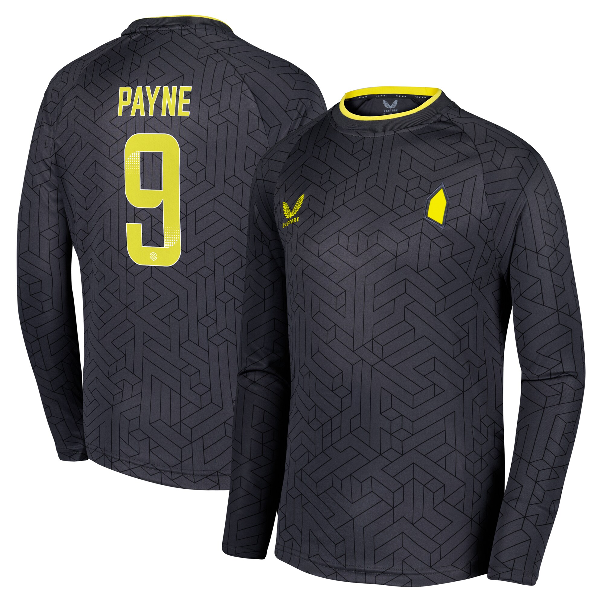 everton castore wsl away shirt 2024-25 – kids – long sleeve with payne 9 printing Collection | Everton FC Jerseys & Footwear