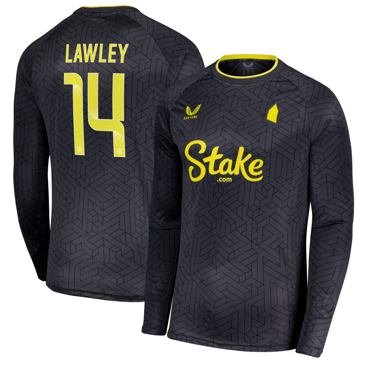 everton castore wsl away shirt 2024-25 – long sleeve with lawley 14 printing Collection | Everton FC Jerseys & Footwear