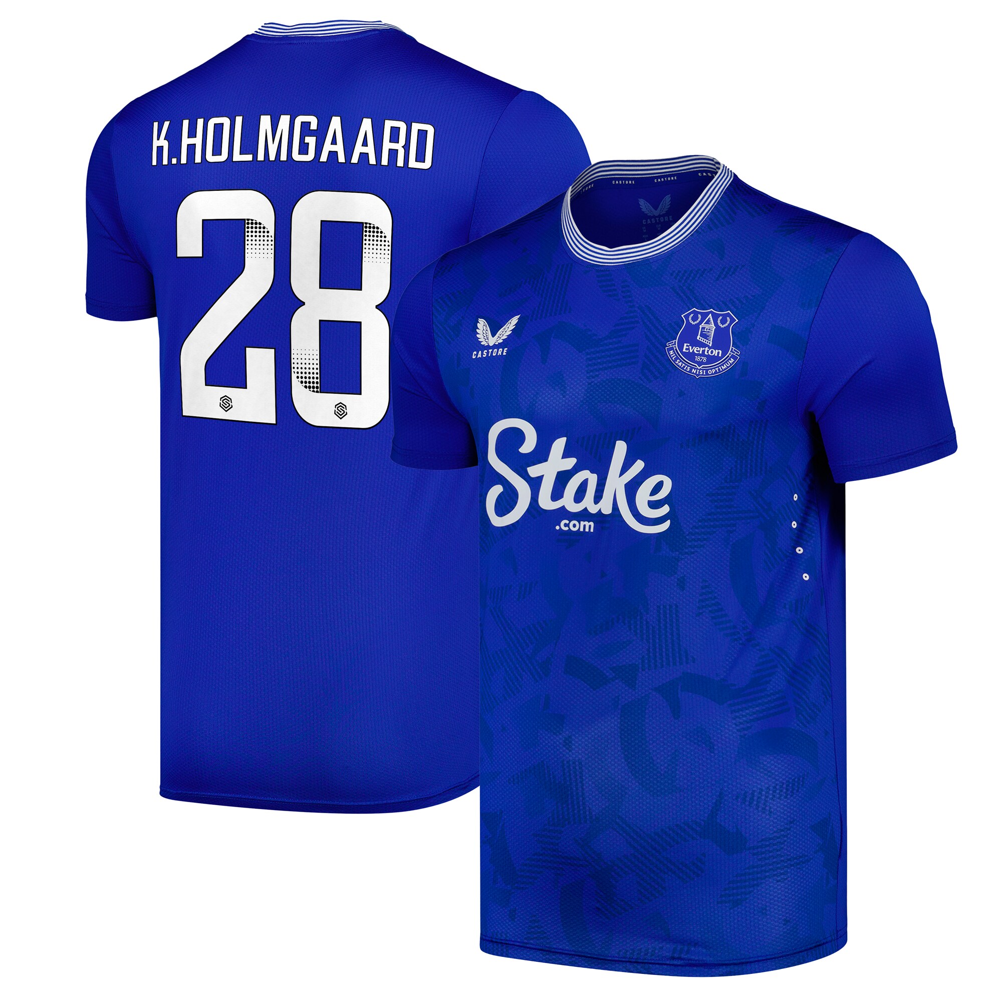 everton castore wsl home pro shirt 2024-25 with k.holmgaard 28 printing Collection | Everton FC Jerseys & Footwear