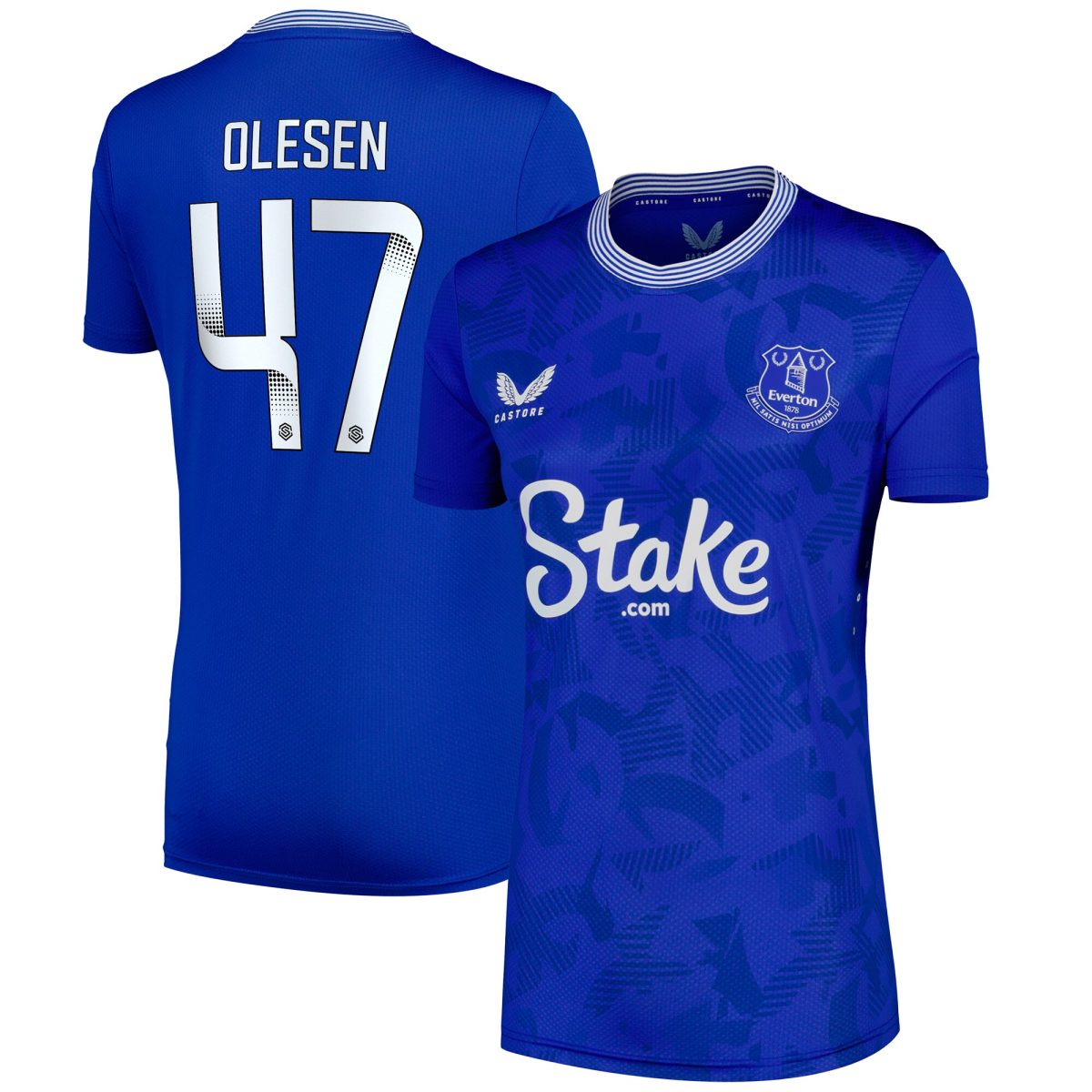 everton castore wsl home pro shirt 2024-25 – womens with olesen 47 printing Collection | Everton FC Jerseys & Footwear