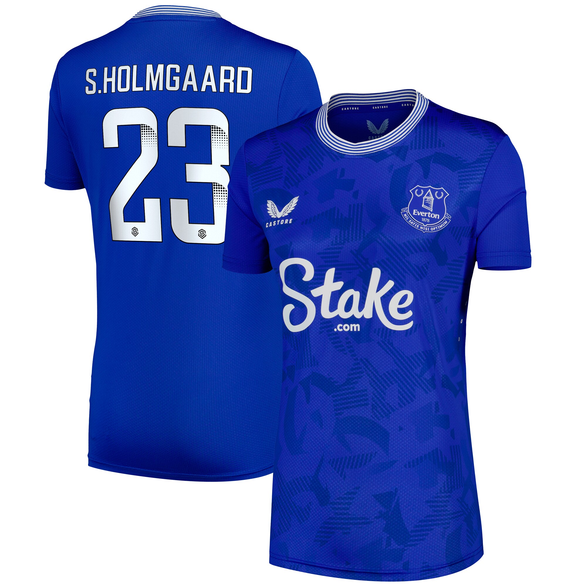 everton castore wsl home pro shirt 2024-25 – womens with s.holmgaard 23 printing Collection | Everton FC Jerseys & Footwear