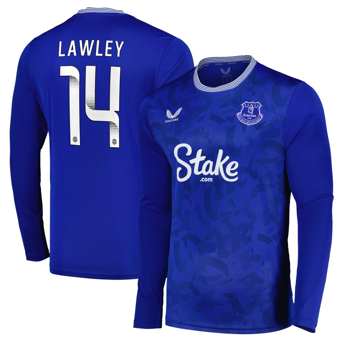 everton castore wsl home replica shirt 2024-25 – long sleeve with lawley 14 printing Collection | Everton FC Jerseys & Footwear